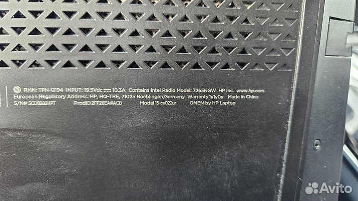 Игровой ноутбук hp omen