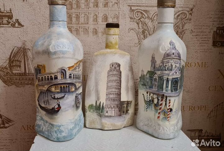 Декоративные бутылки декупаж