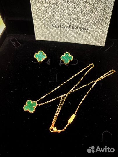 Серьги van cleef колье чокер ван клиф браслет