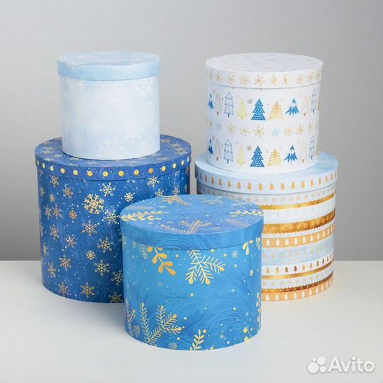 Набор подарочных коробок 5 в 1 'Чудесные снежинки'