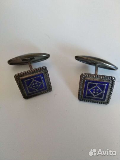 Запонки и зажим для галстука времён СССР