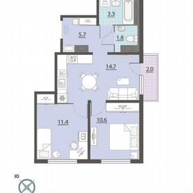 2-к. квартира, 47,1 м², 15/24 эт.