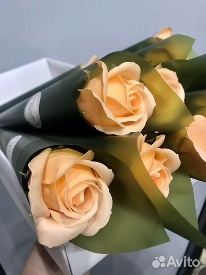 Мыльные розы по штучно