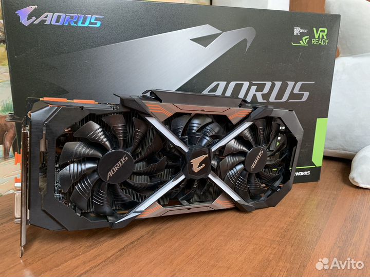 Видеокарта gtx 1080 ti 11gb gigabate aorus