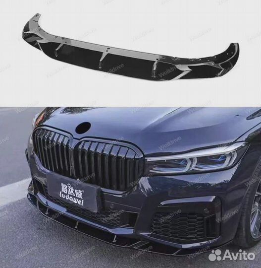 Сплиттер BMW 7 G11 G12 рестайлинг черный