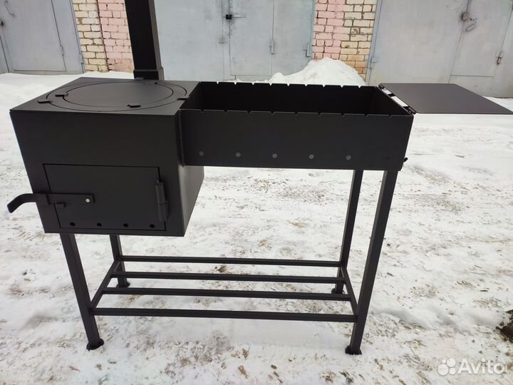 Мангал с печью под казан