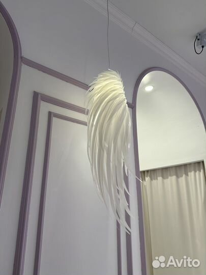 Светильник потолочный подвесной, перья