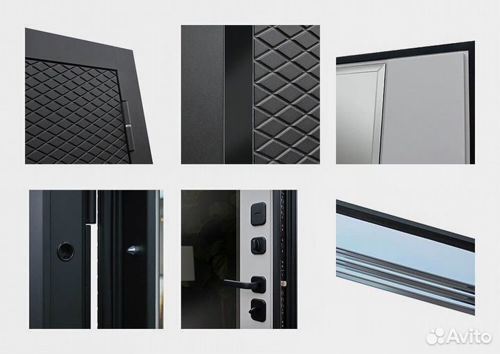 Дверь с зеркалом Ньюкасл стальная