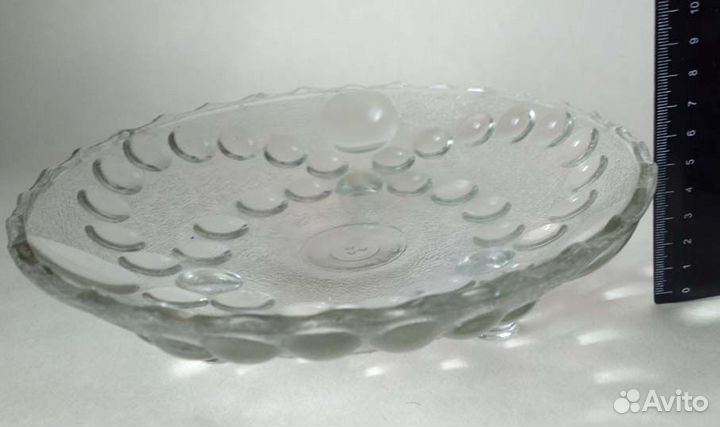 Ваза фруктовница стекло на ножках СССР