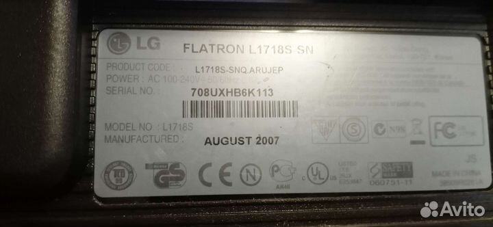 Монитор LG flatron l1718s
