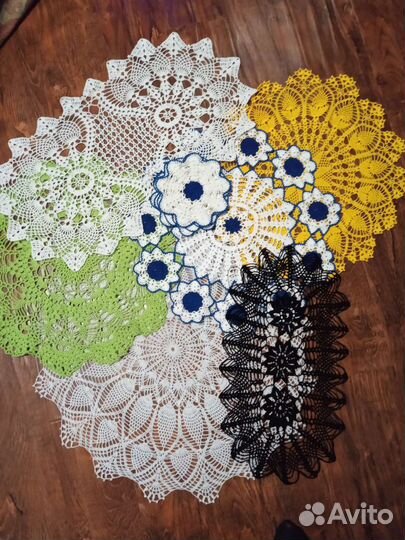 Салфетки крючком, ручная работа