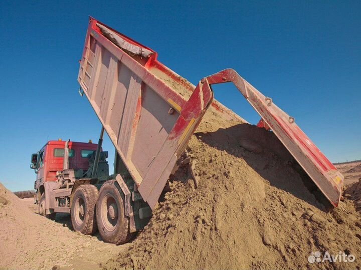 Песок природный крупный от 3кубов