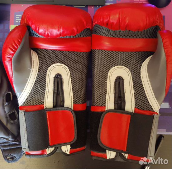 Боксерские перчатки + шлем everlast