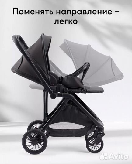 Прогулочная коляска happy baby avery черная