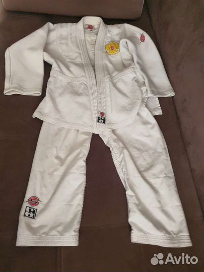 Кимоно для дзюдо белое рост 130-140 см