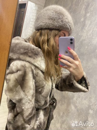 Шапка норковая женская