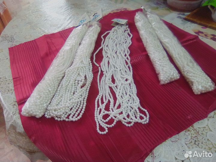 Бижутерия, бусы жемчуг