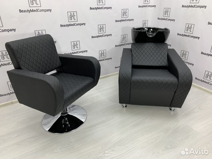 Парикмахерское кресло и мойка Люкс