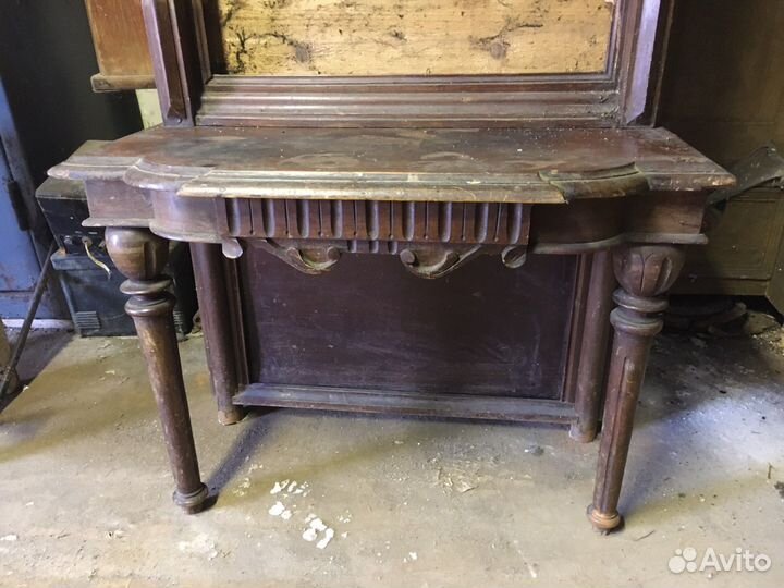 Зеркало старинное антикварное из дерева