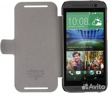 Чехол-книжка на HTC One M8 (Качественный) черный