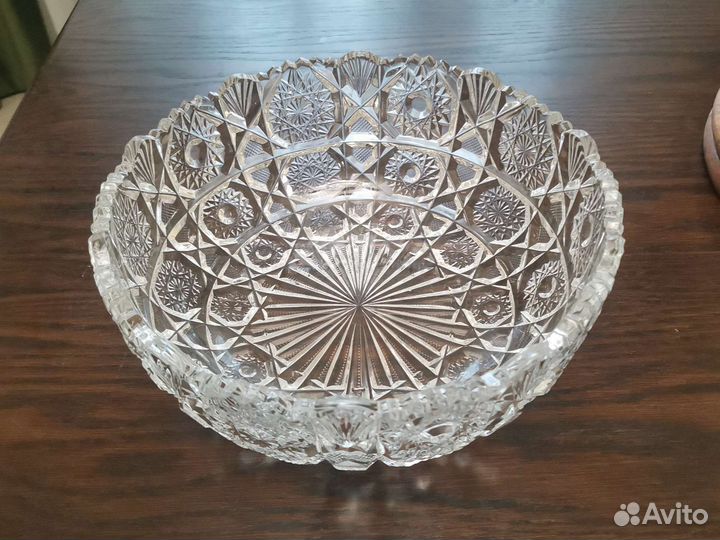 Хрустальный салатник, ваза для фруктов