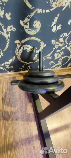 Штанга и стойка. Скамья для жима.Гриф