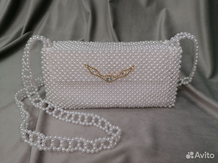 Клатч ручная работа, из бусин