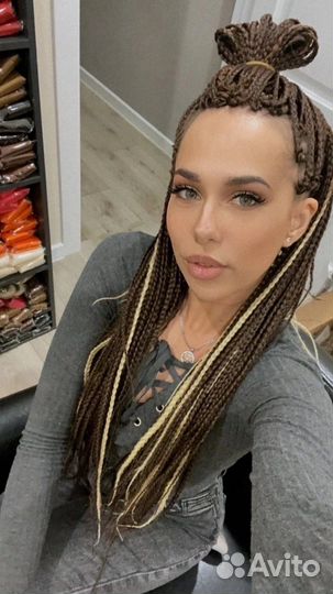 Афролоконы, афрокосы в 4 руки