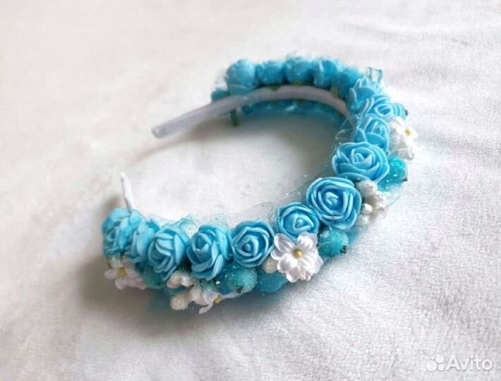 Ободок из цветов ручной работы Летний ободок