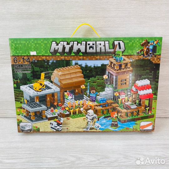 Lego Майнкрафт Деревня 778шт свет.детали