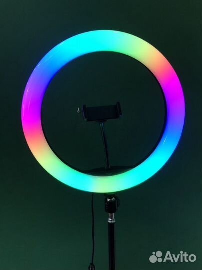 Кольцевая лампа цветная 26 см
