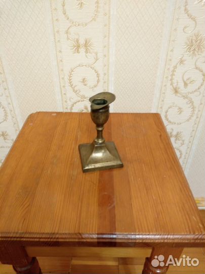 Подсвечник старинный латунь