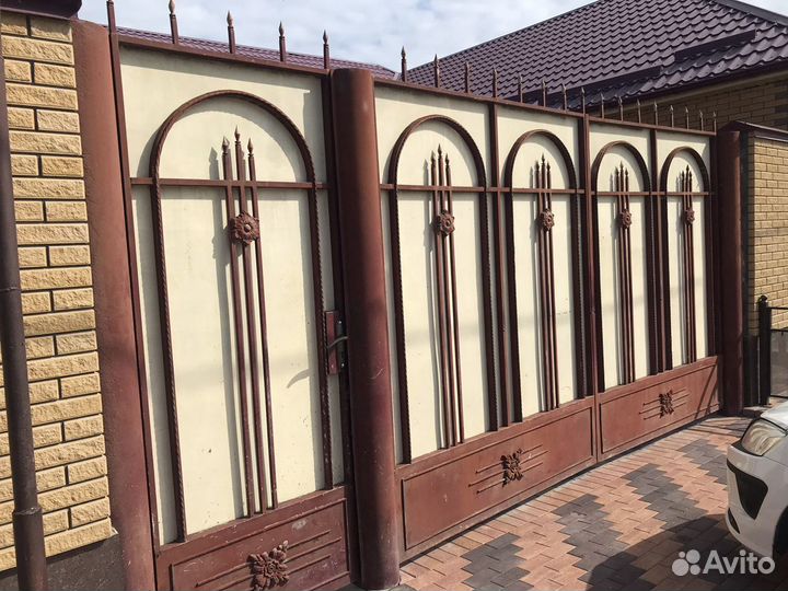 Ворота с калиткой распашные