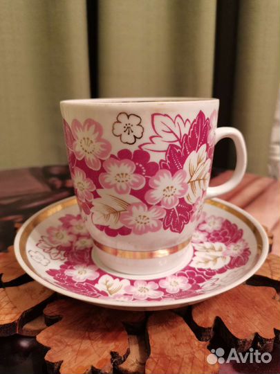 Большая чайная (кофейная) пара. Вербилки. СССР