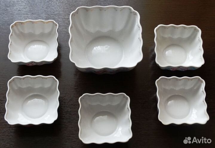 Комплект салатников 7 штук, Сысерть, 80-е