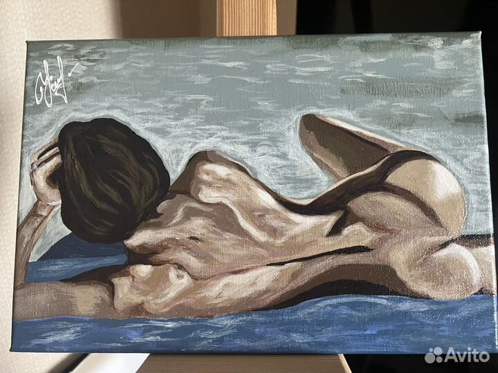 Картина акрил эротика Афина