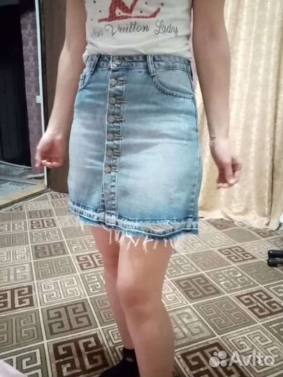Юбка джинсовая