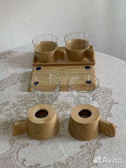 Глиняный кувшин и кофейный набор