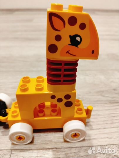 Lego duplo поезд животные