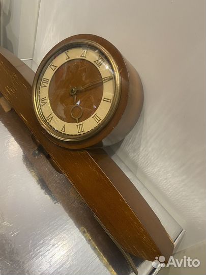Каминные часы механические. СССР. Дерево