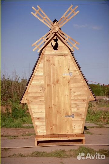 Уличный туалет деревянный ART126
