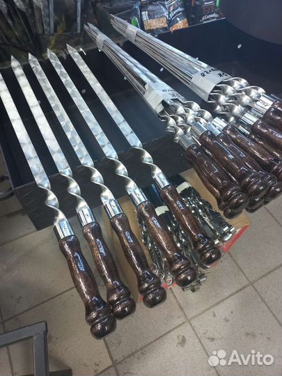 Шампура из нержавейки деревянной ручкой
