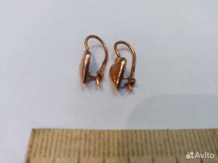 Золотые серьги СССР