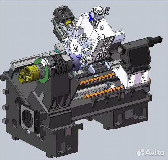 Токарный станок с приводным инструментом c чпу TCK