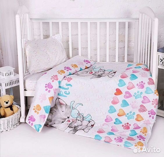 Постельное белье в кроватку перкаль