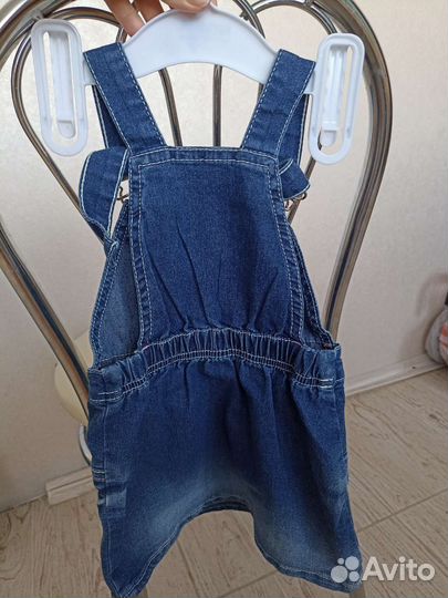 Джинсовый сарафан для девочки 86 92
