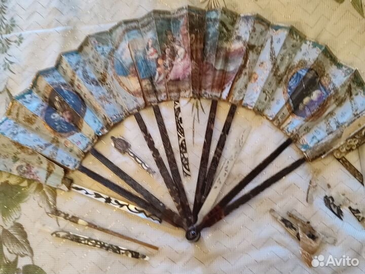 Веер антикварный 18 век