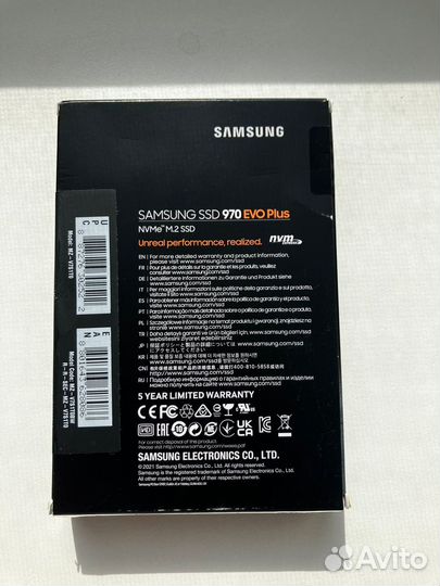 1000 гб SSD M.2 накопитель Samsung 970 EVO Plus