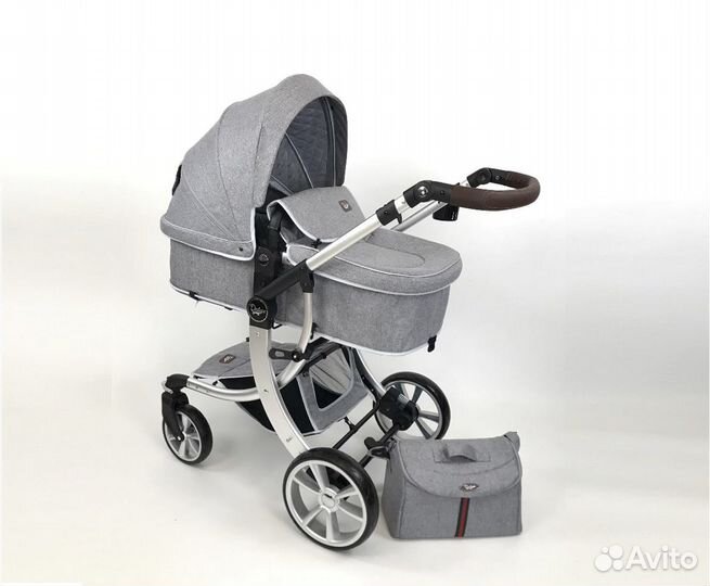 Коляска dalux 2в1 серая