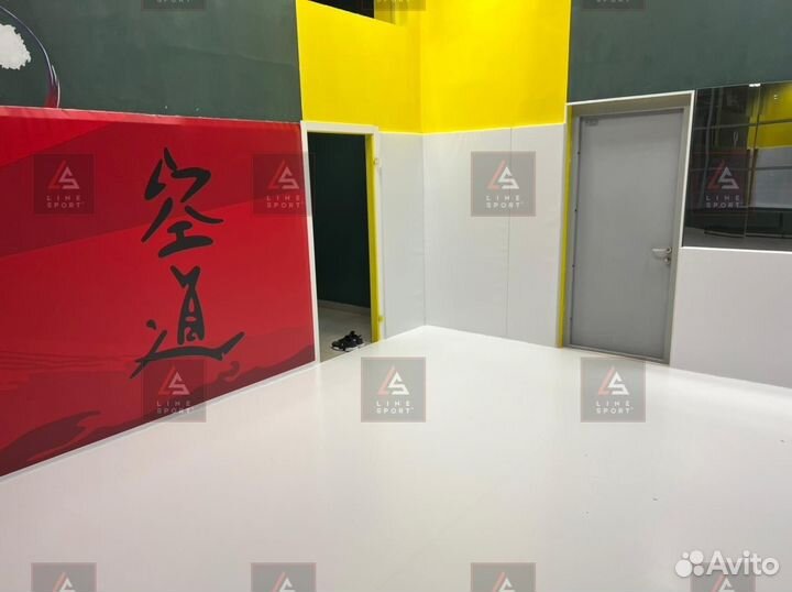 Борцовский ковер 10х10 одноцветный люверсы